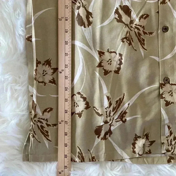 NWT XL Floral Island Republic Mens Silk Rayon Blend Button Down Shirt - Picture 6 of 8